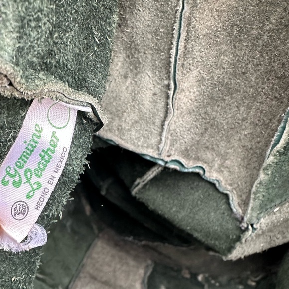 Green Leather Backpack - Picture 3 of 3